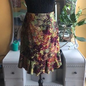 Anthropologie ruffle pencil skirt